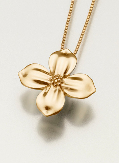 Gold Vermeil Dogwood Blossom Pendant