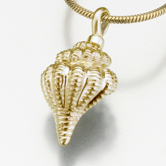 Gold Vermeil Conch Shell Pendant
