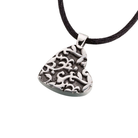 Pewter Heart w/ Filigree Pendant