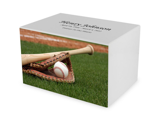 Somerset Urn - Baseball Bat and Mitt