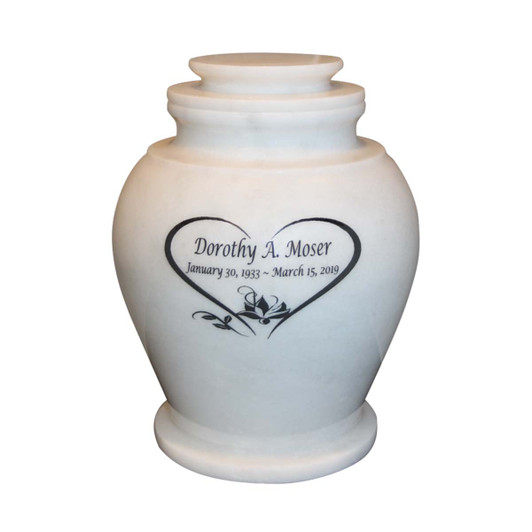 Serenity Antique White Urn