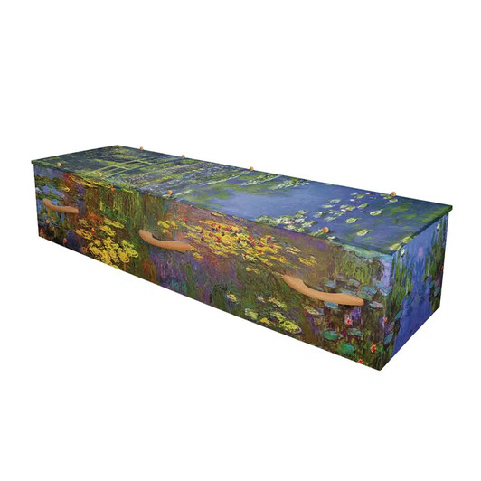 Water Lilies Cremation Casket