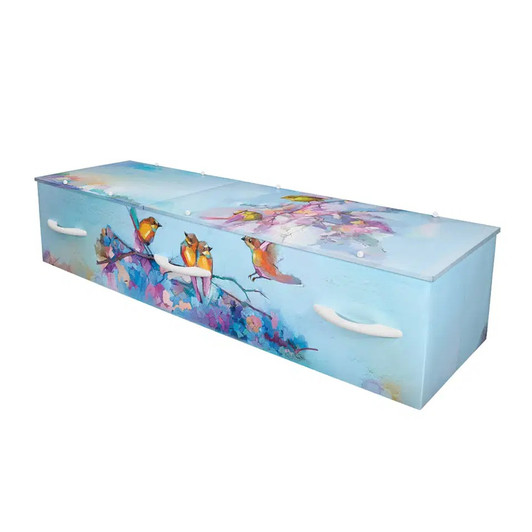 Soulful Songbirds Cremation Casket