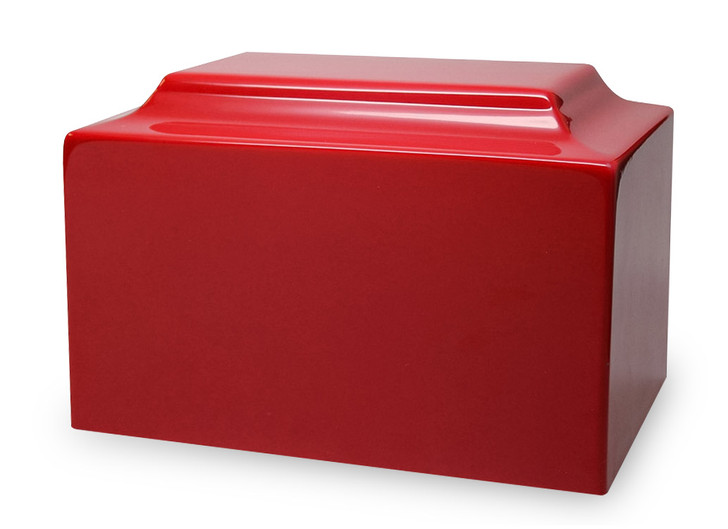 Classic Fire Engine Red Cultured Marble Urn