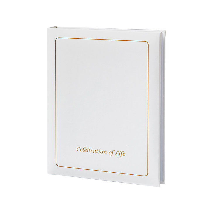 Celebration of Life - Register Book - White