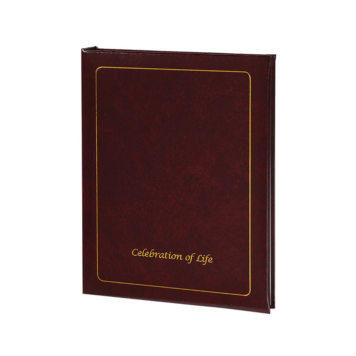 Celebration of Life - Register Book - Burgundy