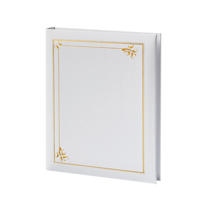 Art Deco - Register Book - White with Gold Foil