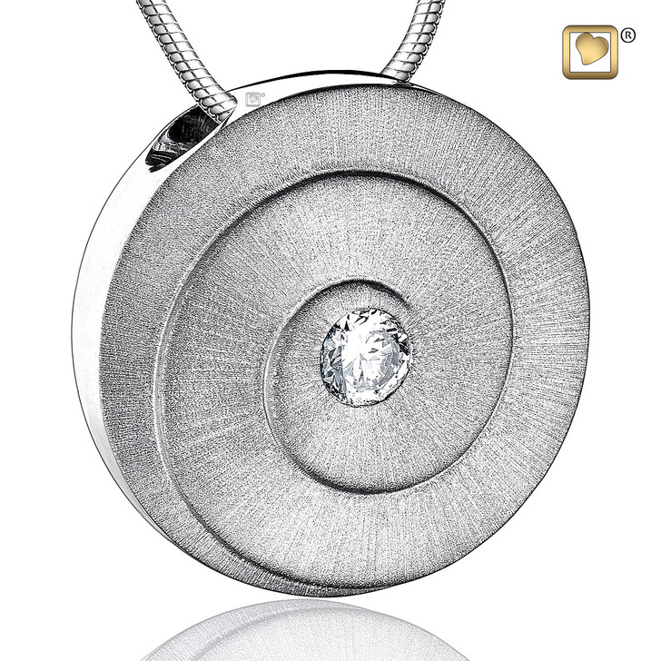 Pendant Eternity Rhodium Plated Two Tone with Clear Crystal
