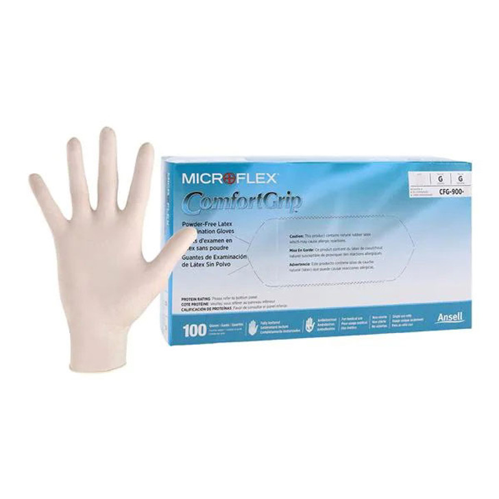 Microflex Comfort Grip Natural Latex Gloves