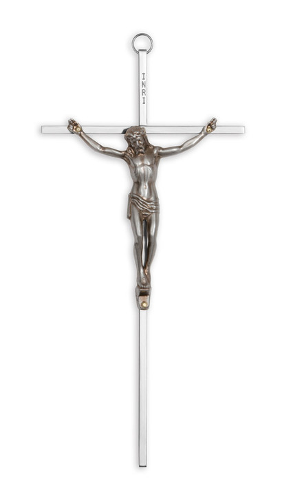 Crucifix Brass w/ Antique Silver Plated Corpus