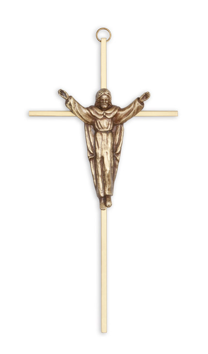 Traditional Risen Christ Bronze Plated Figure