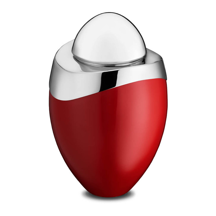 Red and Polished Silver Amore Standard Adult Cremation Urn