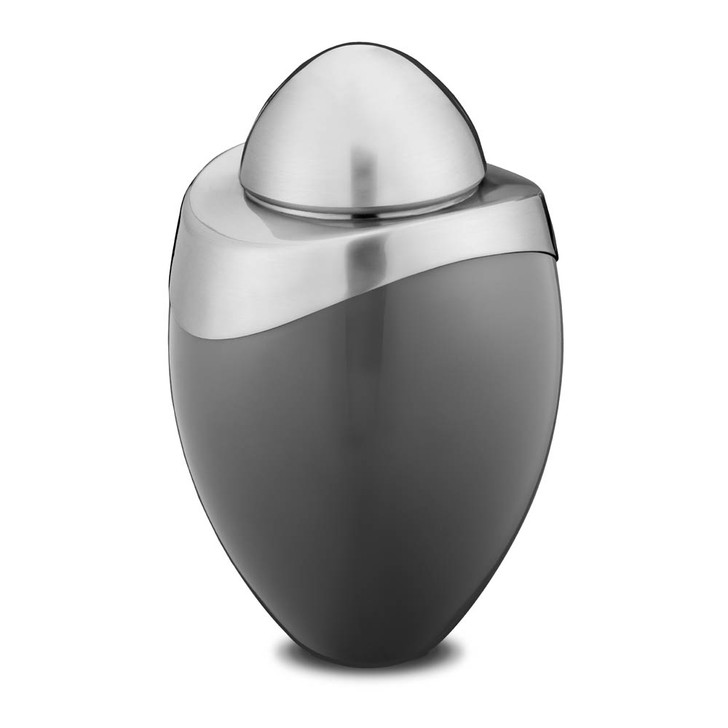 French Grey and Brushed Pewter Amore Standard Adult Cremation Urn