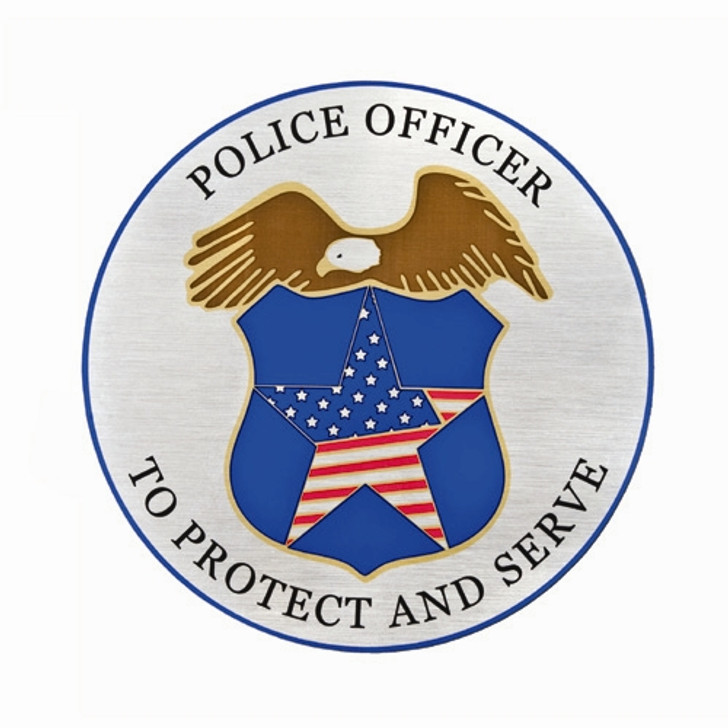 12' Hearse/Lead Car Magnet - Police Officer.  Individual.