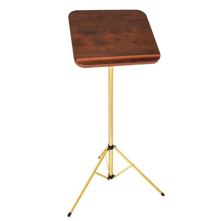 Portable Pedestal Lectern/Register Stand - Gold