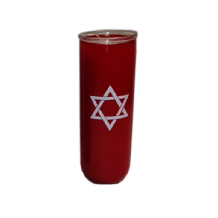 12 Ruby Star Of David Candles