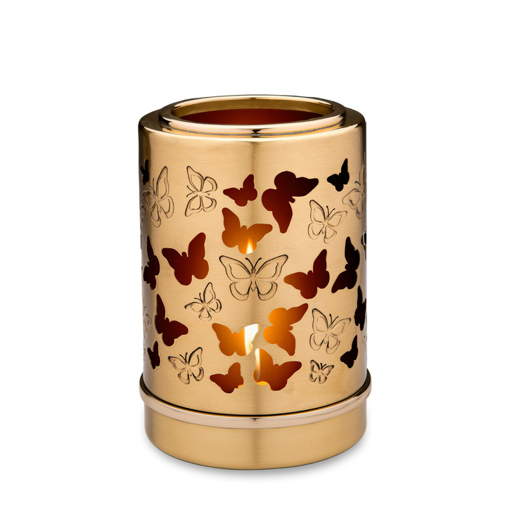 Reflections of Life With Brushed Gold Tealight Keepsake Cremation Urn