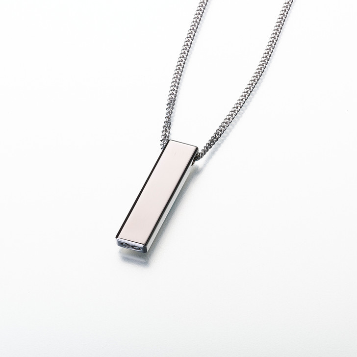 Titanium Long Narrow Slide Rectangle Pendant