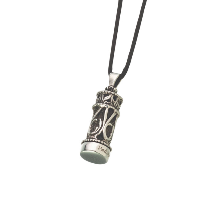 Small Antiqued Sterling Silver Cylinder Pendant
