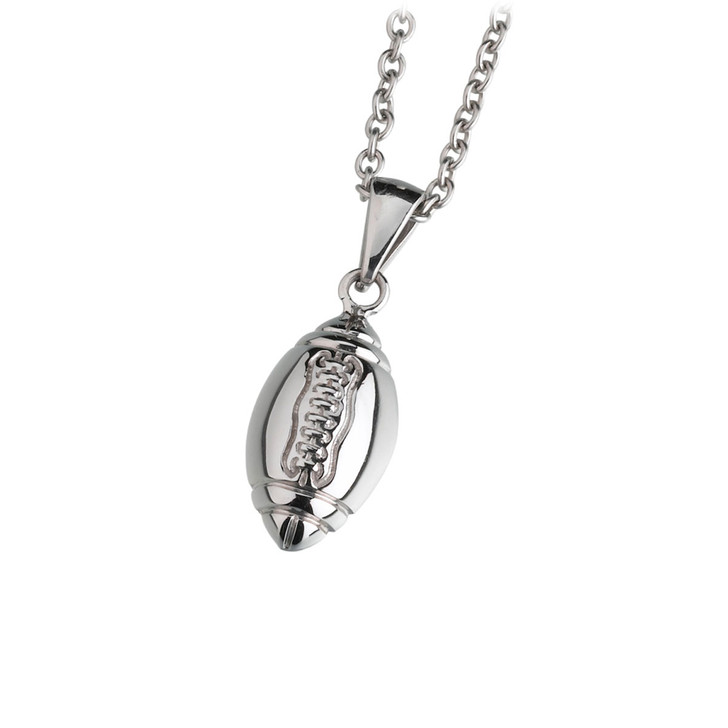 Stainless Steel Football Pendant w/chain