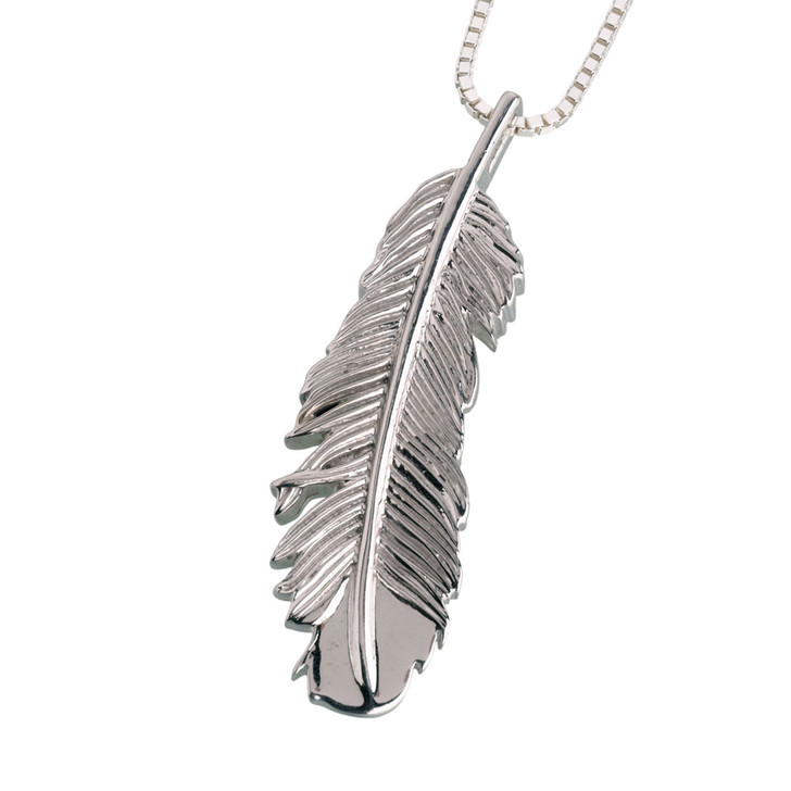 Sterling Silver Feather Pendant