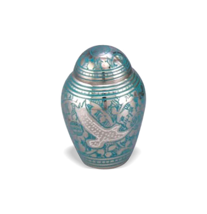 Wings to Eternity Blue Keepsake Cremation Urn