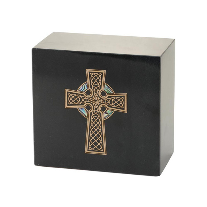 Monumental Memorials Celtic Cross Gold Black