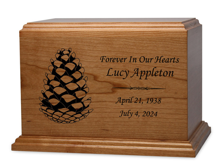 Dexter UV Pine Cone Cherry Cremation Urn