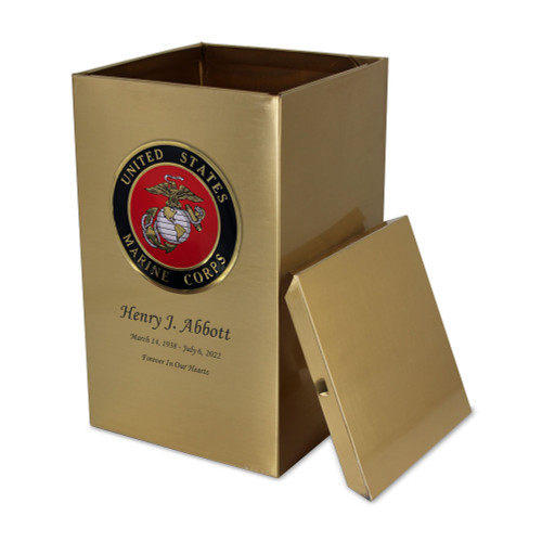 Sheet Bronze SnapTop Cremation Urn Large Turner Memorial