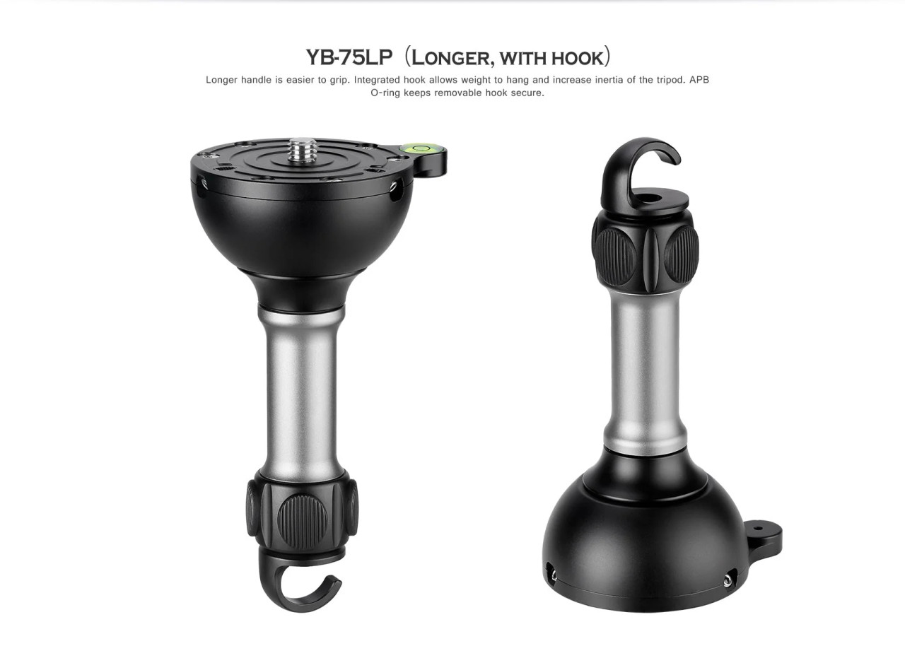 Leofoto YB-75LP 75mm Half Ball Adapter For Bowl Tripod