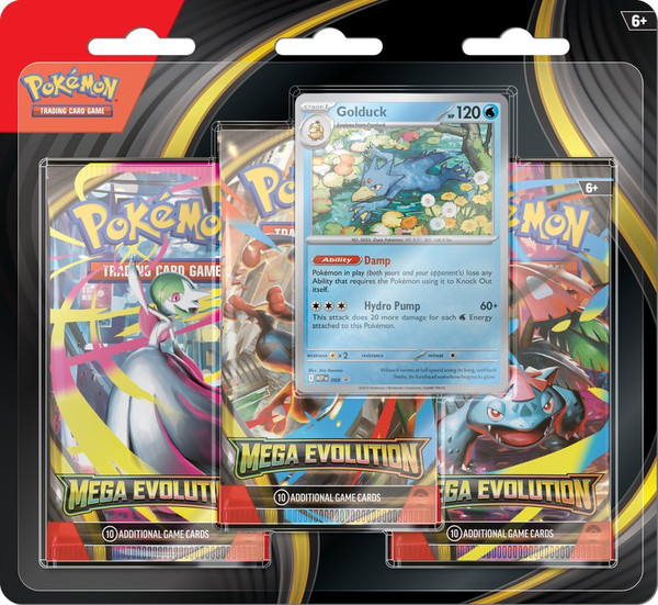 Pokemon TCG: Mega Evolution ME1 3-Pack Blister