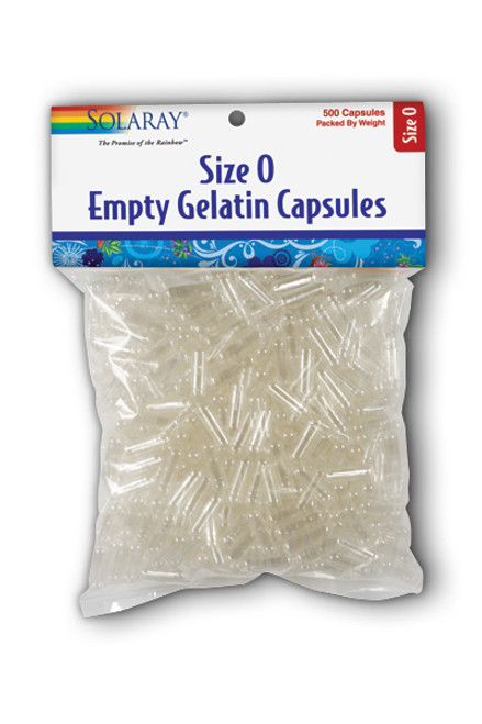 SOLARAY Size0 EmptyCapsules 500vcaps