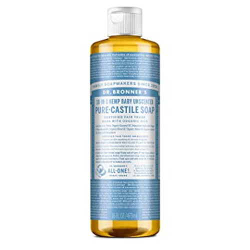 DR BRONNERS CastileSoap BabyUnscent 16oz