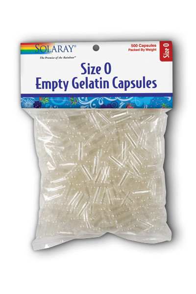 SOLARAY Size0 EmptyCapsules 500vcaps