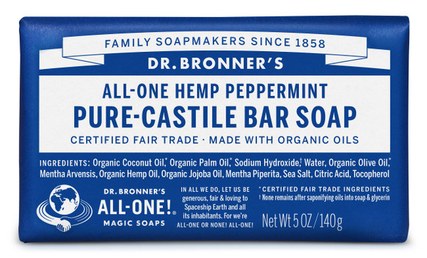 DR. BRONNER SOAP BAR PEPPERMINT