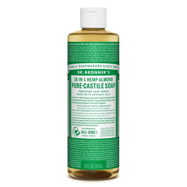 DR BRONNERS PureCastileSoap Almond 16oz