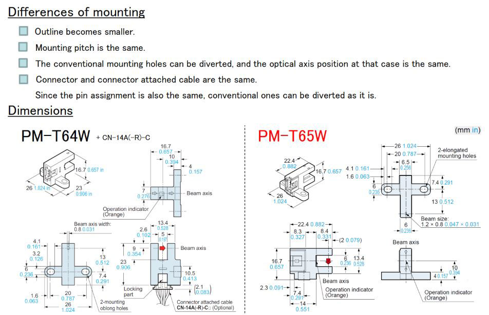 Panasonic FAQ Micro Photoelectric Sensors