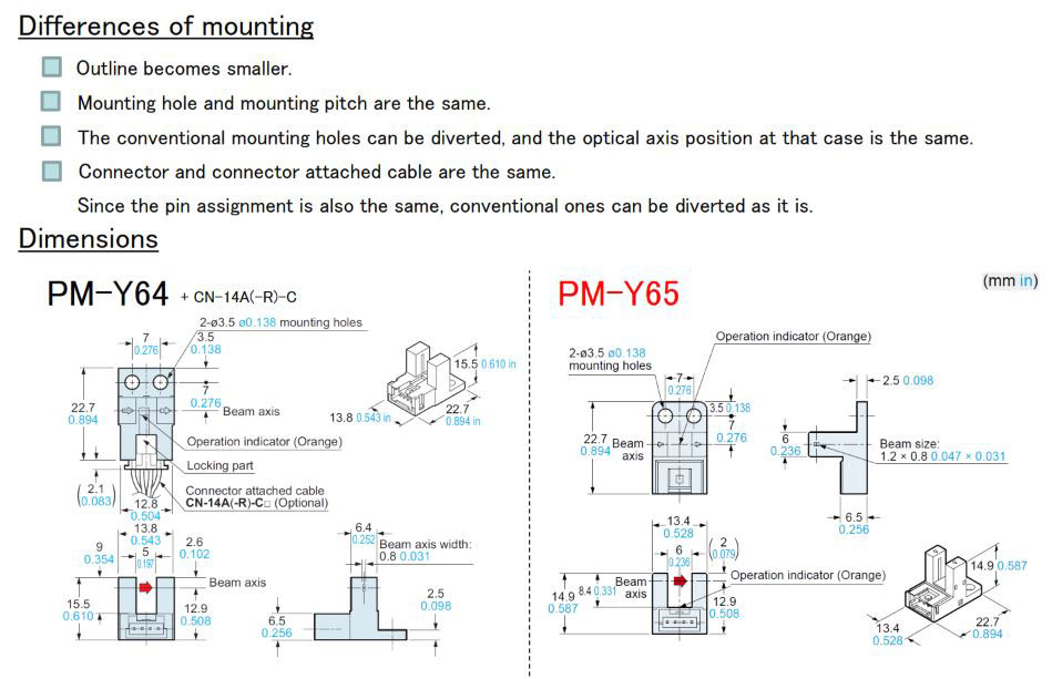 Panasonic FAQ Micro Photoelectric Sensors