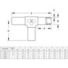 Parker Partek PFA Tee Fittings Dimensions