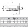 INB100-102-000 Aventics Tube Union Fitting Dimensions