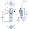 15P205QBPKS122 Parker Hydraulics 15P High Pressure Filter Dimensions