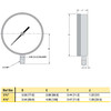 600CB 35 02L A 30/100 Trerice 600CB Series Contractor Pressure Gauge Dimensions