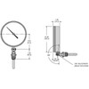 V 80445 110 B33 Trerice Model 80445 Dial Thermometer Dimensions