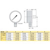 800B 20 02L A 160 Trerice 800B Series Utility Gauge (Pressure) Dimensions
