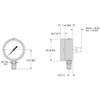 700B 25 01B A 100 Trerice 700 Series Industrial Pressure Gauge Dimensions