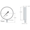 620B 45 02L A 30/30 Trerice 620B Series Contractor Pressure Gauge Dimensions