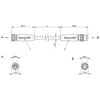 BCC02TN Balluff Double-Ended Cordset, Unshielded Dimensions