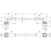BCC063J Balluff Double-Ended Cordset, Unshielded Dimensions