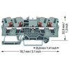 2204-1401 WAGO TOPJOBS feedthrough terminal block with Push-buttons