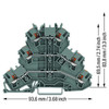 2202-3201 WAGO Triple-deck terminal block